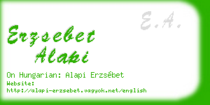 erzsebet alapi business card